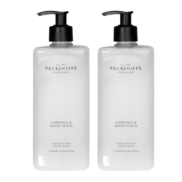 New 2pc Jumbo PECKSNIFF'S Gardenia & White Peach Hand Wash Soap 725ml 24.5oz - Picture 1 of 3